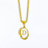 NEW 26 LETTERS OIL DROP THREE DIMENSIONAL NECKLACE_CWMM3756
