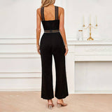 Stretch Knit Halter Halter Sleeveless Romper