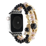 APPLE WATCH 7 1 THREE ROW PEARL ELASTIC STRAP_CWASC1563
