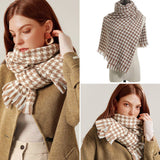 Women Fashion Sweet Thousand Birds Plaid Scarf