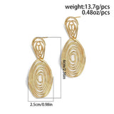 Wrinkled Exaggerated Irregular Teardrop Earrings_Cwaje1813