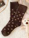 Polka Dot Knit Socks Women Winter Thick Warm_Cwms02863