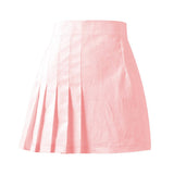Versatile Solid Color Pleated Short Skirt_Cwbss0421