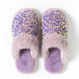 Home Fashion Sequined Plush Slippers_Cwshs0830