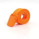 SOLID COLOR WOVEN CANVAS BELT WITH PLASTIC BUCKLE_CWABE0675