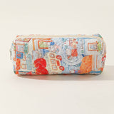 STRIPED POLKA DOT PORTABLE CUTE COSMETIC BAG_CWAB1043