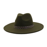 HEART TOP WIDE BRIM WOOL BLEND FEDORA HAT FOR ALL_CWAH04378