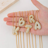 26 LETTERS NECKLACE COPPER ZIRCONIA PENDANT_CWMM5864