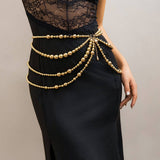 IMITATION PEARL HOLLOW TASSEL BODY CHAIN_CWAJE1128