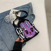 Cute Bunny Mini Letters Plush Shoulder Bag_Cwab2685