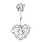 HEART CZ BELLY BUTTON RING HYPOALLERGENIC_CWMM9177