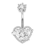 HEART CZ BELLY BUTTON RING HYPOALLERGENIC_CWMM9177