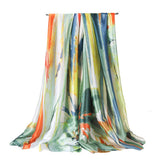 LILY PRINT SILK SCARF GRAFFITI STYLE FOR WOMEN_CWASC0674