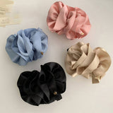 Satin Puff Hair Clip Bun Twist Claw Clip_Cwaha08221