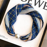 Pearl Magnetic Skinny Silk Neck Scarf_Cwasc03934