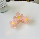 Cwaha1532_Painted Flowers Daisies Large Hair Claw Clip