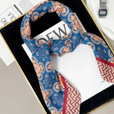 Vintage Print Scarf Velvet Wool Blend Shawl_Cwasc0909