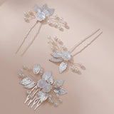 SILVER LEAF PIN BRIDAL HAIR ACCESSORIES_CWAHA2789