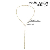 SMALL FRESH COLORFUL Y SHAPED DAISY CHAIN NECKLACE_CWMM3127