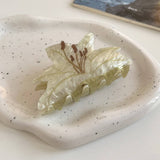 Tulip Lily Rose Hair Claw, Acrylic Flower Clip