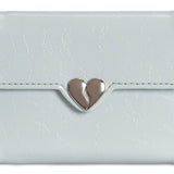 Solid Color Heart Trifold Slim Short Wallet_Cwab06199