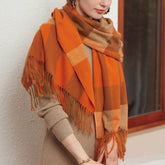 2025 FASHION PLAID TASSEL SCARF WINTER WARMTH_CWASC0185