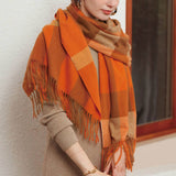 2025 FASHION PLAID TASSEL SCARF WINTER WARMTH_CWASC0185