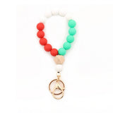 HOLIDAY SILICONE BEAD KEYCHAIN BRACELET GIFT_CWMM7011