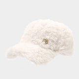 Winter R Letter Plush Warm Baseball Cap Hat_Cwah04766