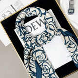 Velvet Rose Print Scarf Elegant Fall/Winter Wrap_Cwasc0894