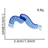 Winter Blue Christmas Graffiti Embroidered Patch_Cwmm4028