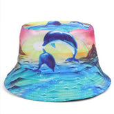 NEW OCEAN ANIMAL PATTERN BUCKET HAT_CWAH1545