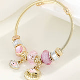 Unique Beaded Bracelet With Flower Eye Pendant_Cwmm8589