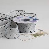 POLKA DOT FLOCKING RIBBON HANDMADE DIY BOW RIBBON_CWMM5781