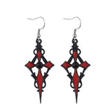 PERSONALIZED POINTED CROSS VAMPIRE EARRINGS_CWAJE1982