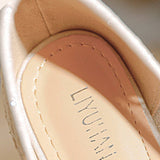 LACE AND RHINESTONE POINTED TOE FLATS_CWSHS0706