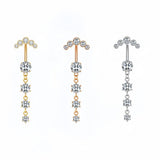 MULTI CZ BELLY RING DANGLE NAVEL PIERCING DANCE_CWMM9322