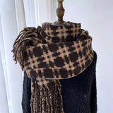 RETRO PLAID SCARF SOFT WARM COUPLE WINTER WRAP_CWASC1471