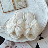 NEW RETRO SWEET BIG BOW SOFT BOTTOM SLIPPERS_CWMM2942
