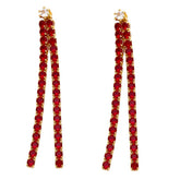 MINIMALIST COLORED DIAMOND TASSEL EARRINGS_CWAJE1022