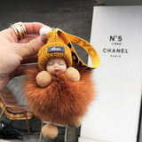 FURRY BALL PENDANT SLEEPING DOLL PENDANT KEYCHAIN_CWMM2513