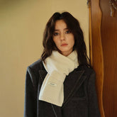 Wool Knit Narrow Scarf Warm Winter Neck Scarf_Cwasc2279