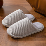 FASHION HOME THIN STRIPE INDOOR COTTON SLIPPERS_CWSHS0843