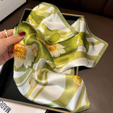 SILK SQUARE NECK SCARF FOR WOMEN 100 MULBERRY_CWASC0554