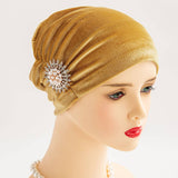 NOBLE RETRO FLANNEL RHINESTONE SUNFLOWER HEADSCARF_CWASC2443