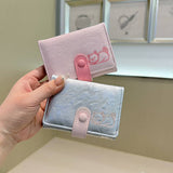Cute Cat Embossed Mini Trifold Wallet With Snap_Cwab06228
