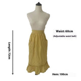 SOLID COLOR BAMBOO JOINT PURE COTTON CUTE APRON_CWMM5803