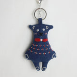 HAND EMBROIDERED RED BOW TIE PLUSH CHARM_CWMM6015