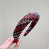 CHRISTMAS RED HEADBAND RETRO ELEGANT WINTER STYLE_CWAHA3956