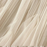 Vintage Tulle A-Line Flared Fishtail Skirt_Cwbms0372